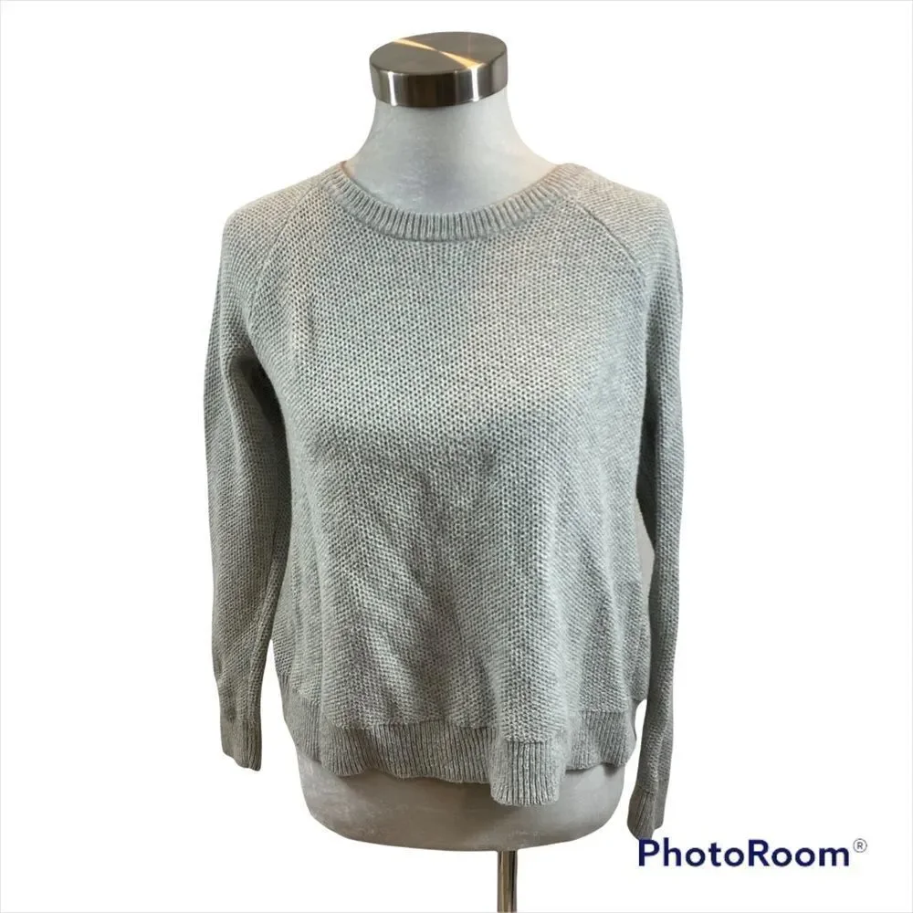 Ladies Madewell Province‎ Cross-Back Pullover Sweater Grey Size Small